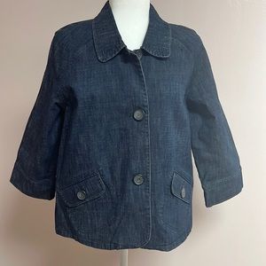 Christopher & Banks denim dress jacket Medium EUC